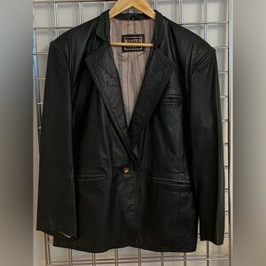 Vintage leather blazer